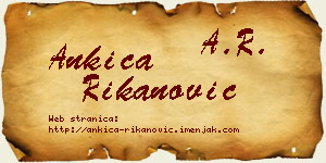 Ankica Rikanović vizit kartica